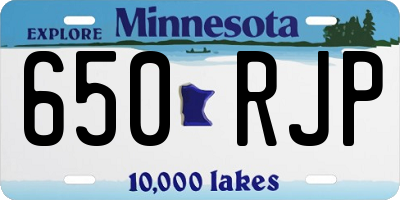 MN license plate 650RJP