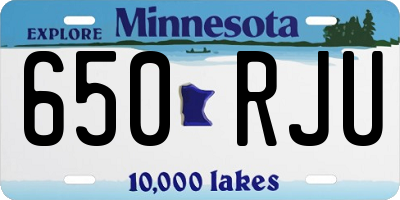 MN license plate 650RJU