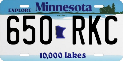 MN license plate 650RKC