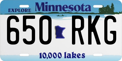 MN license plate 650RKG