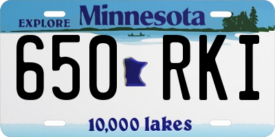 MN license plate 650RKI