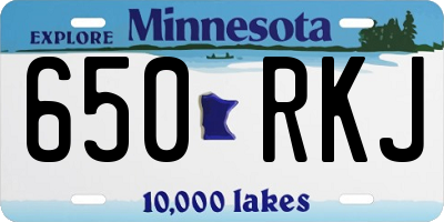 MN license plate 650RKJ