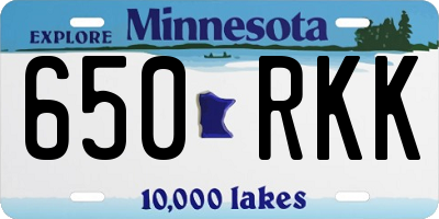 MN license plate 650RKK