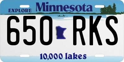 MN license plate 650RKS