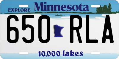 MN license plate 650RLA