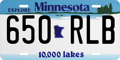 MN license plate 650RLB