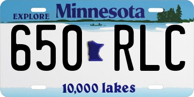 MN license plate 650RLC