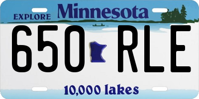 MN license plate 650RLE
