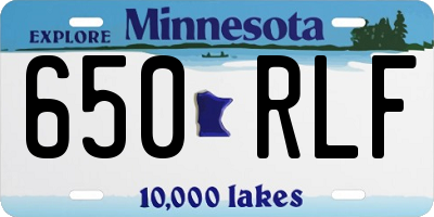 MN license plate 650RLF
