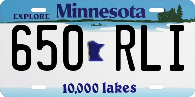 MN license plate 650RLI