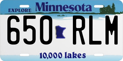 MN license plate 650RLM