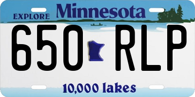 MN license plate 650RLP