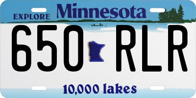 MN license plate 650RLR