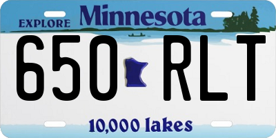 MN license plate 650RLT