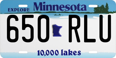 MN license plate 650RLU