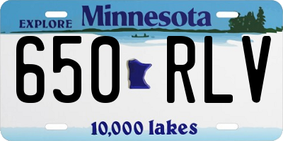 MN license plate 650RLV