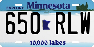 MN license plate 650RLW