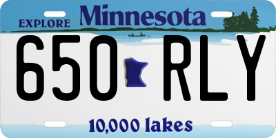 MN license plate 650RLY