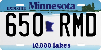 MN license plate 650RMD