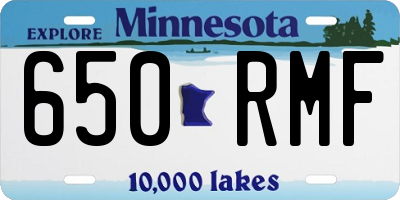 MN license plate 650RMF