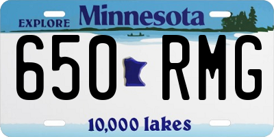 MN license plate 650RMG