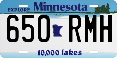 MN license plate 650RMH