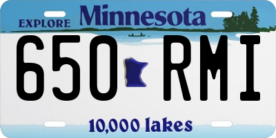 MN license plate 650RMI