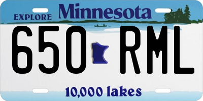 MN license plate 650RML