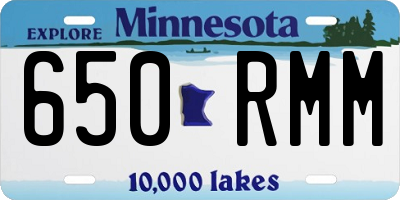 MN license plate 650RMM