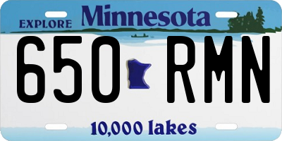 MN license plate 650RMN