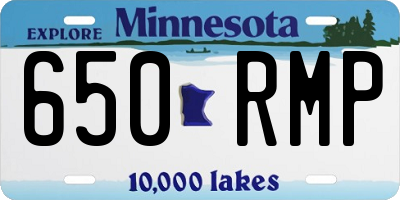 MN license plate 650RMP