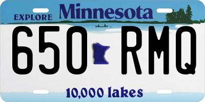 MN license plate 650RMQ