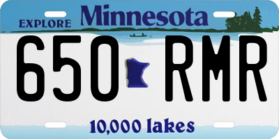 MN license plate 650RMR