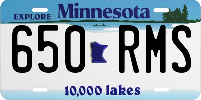 MN license plate 650RMS