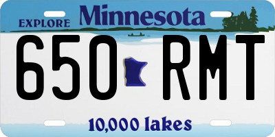 MN license plate 650RMT