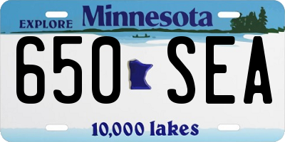 MN license plate 650SEA