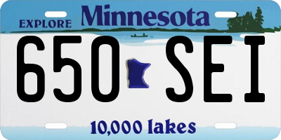 MN license plate 650SEI