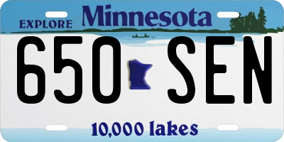 MN license plate 650SEN