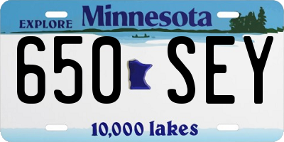 MN license plate 650SEY