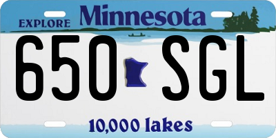 MN license plate 650SGL