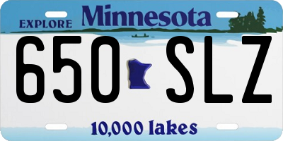 MN license plate 650SLZ
