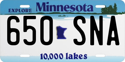 MN license plate 650SNA