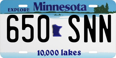 MN license plate 650SNN