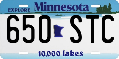 MN license plate 650STC
