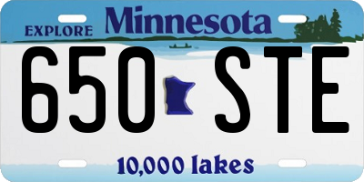 MN license plate 650STE