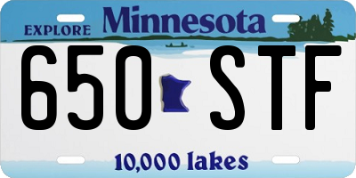 MN license plate 650STF