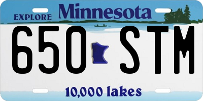 MN license plate 650STM