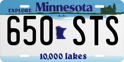 MN license plate 650STS