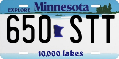 MN license plate 650STT