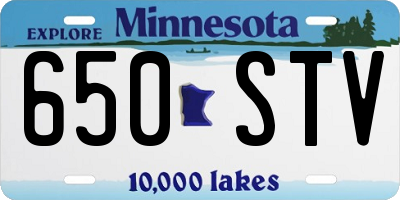 MN license plate 650STV